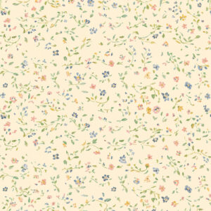 Delicate Pastel Wildflower Vine Seamless Pattern Design