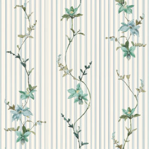 Vintage Botanical Floral Stripe Seamless Pattern Design