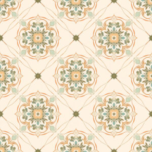 Vintage Ornamental Floral Tile Seamless Pattern with Botanical Medallions