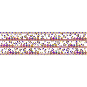 Ornamental Paisley Floral Lace Border Embroidery Design