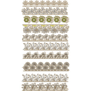 Decorative Multi-Style Floral Lace Embroidery Border Collection