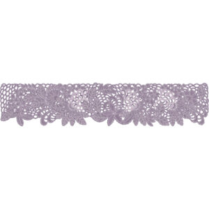 Intricate Cutwork Lace Border Embroidery with Dense Floral Detailing and Openwork Structure