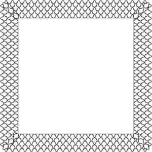 Minimalist Embroidery Border Design with Repeating Geometric Loop Pattern