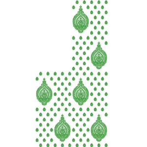 Elegant Green Paisley Saree Embroidery Design with Dense Buti and Statement Motifs