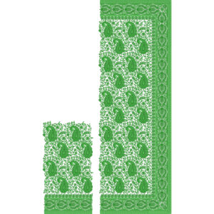 Dense Paisley Jaal Saree Embroidery Design with Rich Floral Vine Fill and Ornamental Border