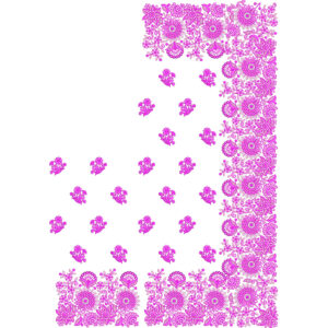 Elegant Floral Buti Saree Embroidery Design with Dense Blossom Border and Soft Detailing