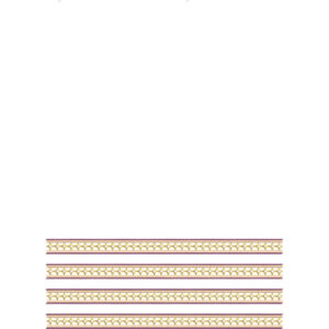 Minimalist Geometric Lace Embroidery with Repeating Linear Border Design