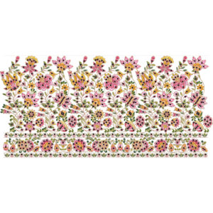 Dense Floral Garden Lace Embroidery with Intricate Multicolor Detailing